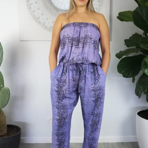 Long Jumpsuit Python - Purple