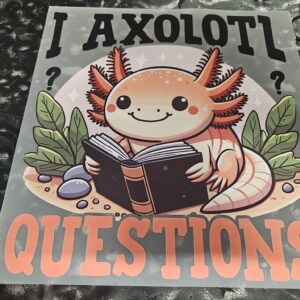 customised tshirt- axolotl