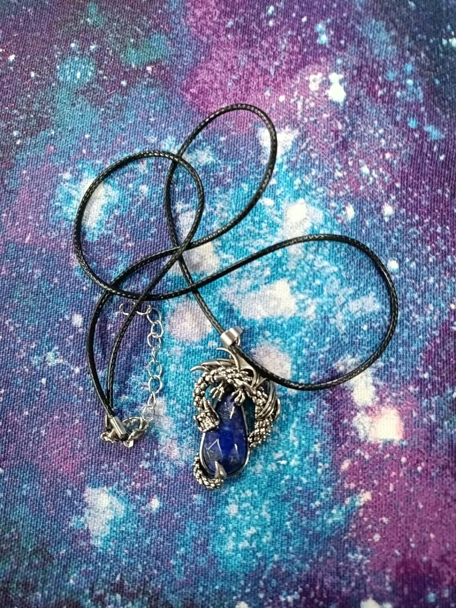 Dragon pendant- lapis
