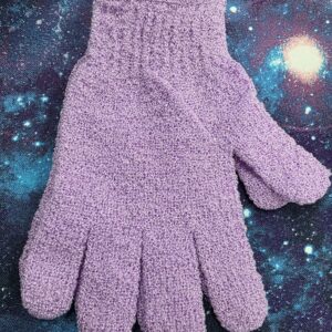 Exfoliating gloves- purple