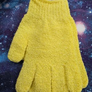 Exfoliating gloves- yellow