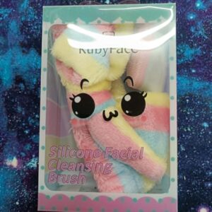 silicone face brush and head band gift set