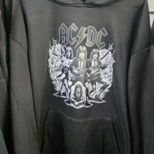 Black hoodie:  ACDC - xl