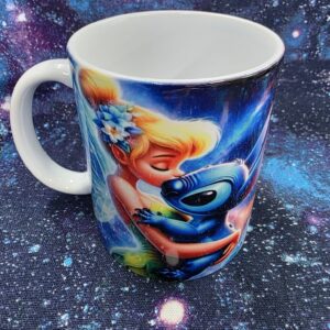 Tinkerbell and stitch mug