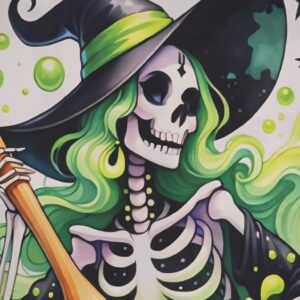 Green witch backdrop - sale!
