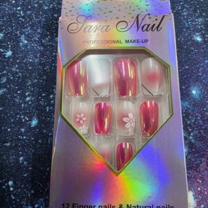 Sara nails- pink flower (bs)