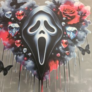 Customised Clothing- (image) Ghost Face Heart