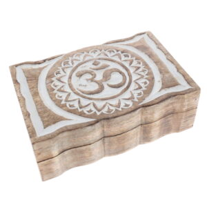 WOODEN BOX - Om 22cm X 15cm x7cm