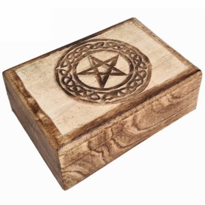 WOODEN BOX - Pentacle 17.5cm X 12.5cm