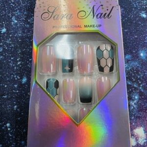 Sara nails- pink honey comb (bs)