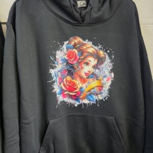 Black hoodie:  wolf - medium