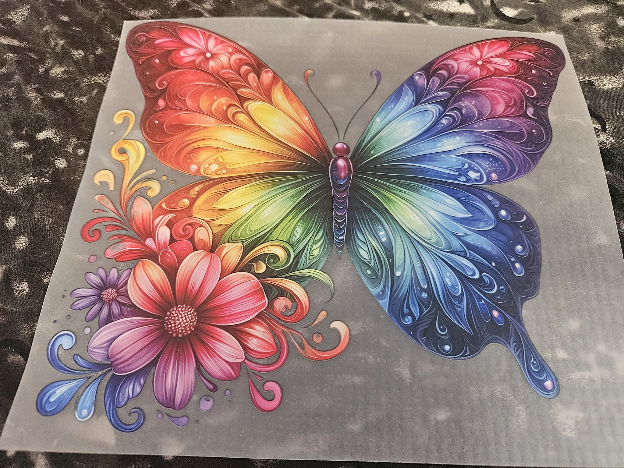 Customised Clothing- Rainbow Butterfly