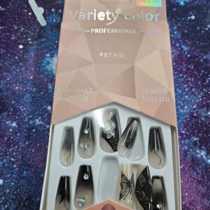 Nails- Variety color- butterfly black (bs)